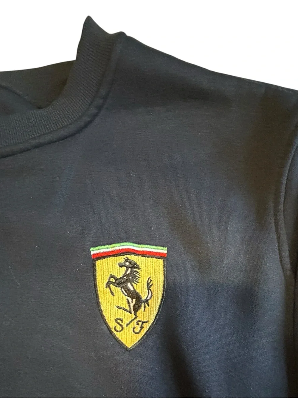 Sportscar Racing Crest Embroidered Crewneck Sweatshirt Black Size M - Picture 4 of 8